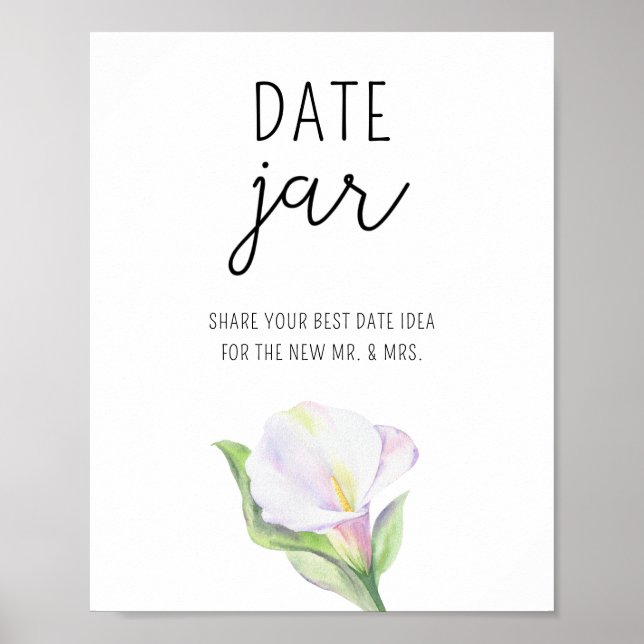 Affiche Calla - idées de soirées en amoureux. Jeu de jar d (Devant)