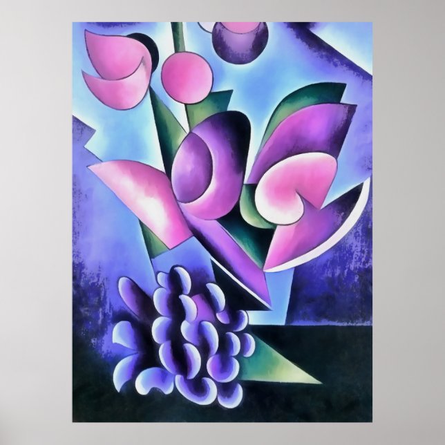 Affiche Calla Lily Purple Sensation Art Abstrait (Devant)