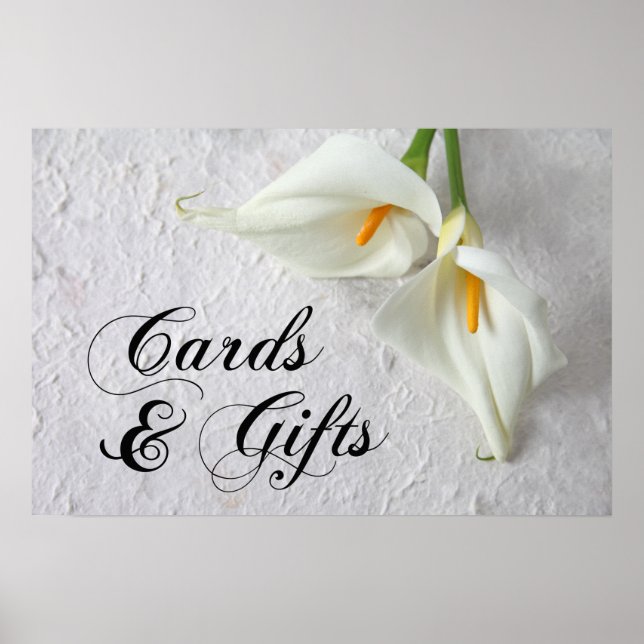 Affiche Calla lys avec place pour le mariage texte (Devant)
