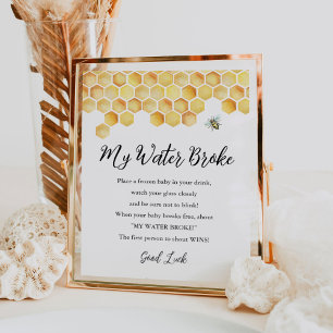 Affiche CALLA My Water Brook Baby shower Jeu SIGNE