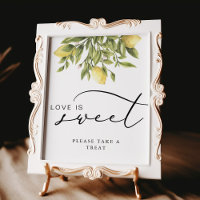Calligraphie citron L'amour est doux signe Mariage