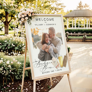 Affiche Calligraphie de répétition Edgy moderne BBQ & Brew