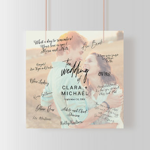 Affiche Calligraphie de Whimsical Photo Mariage Signature 