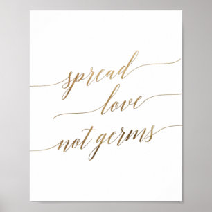 Affiche Calligraphie dorée élégante : propagez l'amour, pa