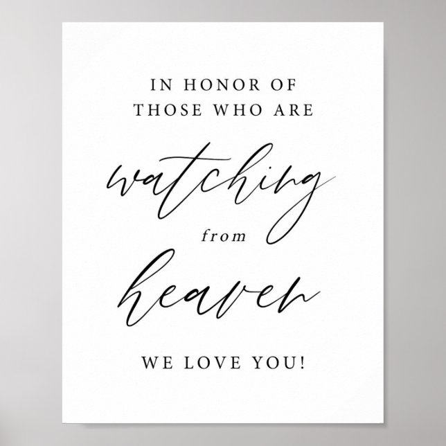 Affiche Calligraphie élégante Regardant depuis le ciel Mém (Devant)