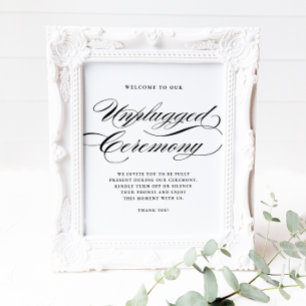 Affiche Calligraphie Formelle Noire Cérémonie Débranchée
