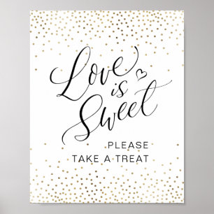 Affiche Calligraphie "L'amour est doux" Veuillez prendre u