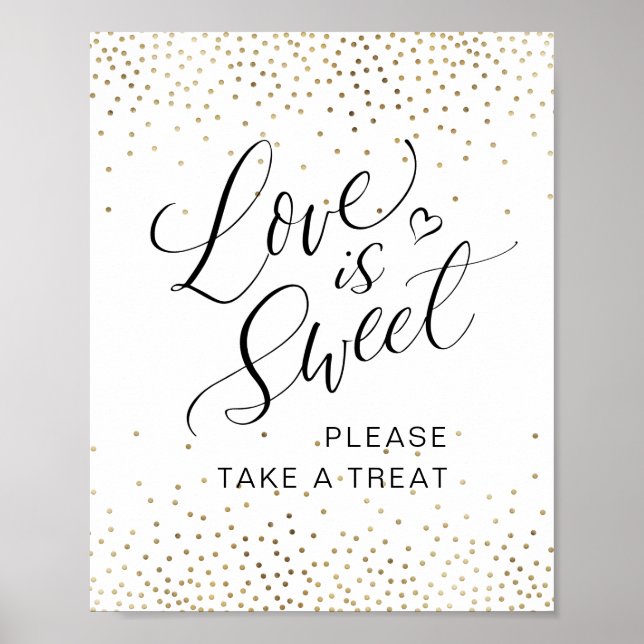 Affiche Calligraphie "L'amour est doux" Veuillez prendre u (Devant)