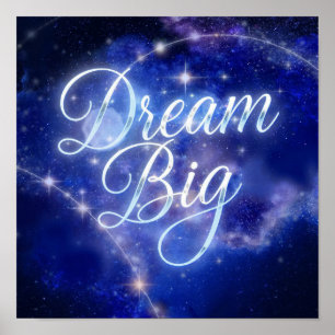 Affiche Calligraphie magique "Dream Big" - Sparkl céleste