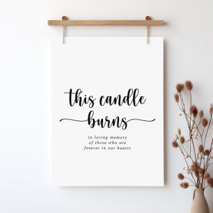 Affiche Calligraphie minimaliste Ce panneau de bougie brûl