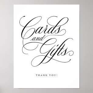 Affiche Calligraphie moderne cartes et cadeaux intemporels