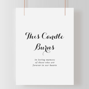Affiche Calligraphie Moderne Ce Bougeoir Brûle Signe