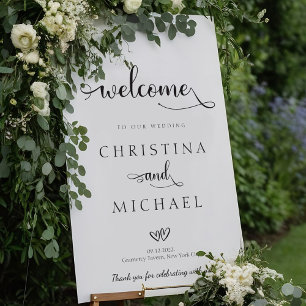 Affiche Calligraphie moderne Mariage d'accueil vertical
