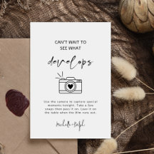 Calligraphie Moderne Mariage Disposable Caméra Sig