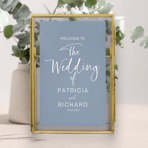 Affiche Calligraphie Moderne Simple Mariage Bienvenue