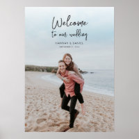 Calligraphie Moderne Simple Photo de Mariage de Bi