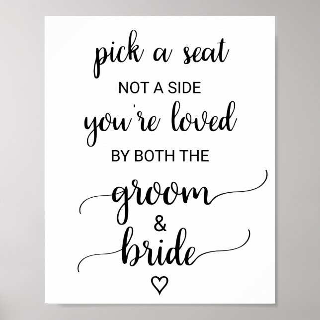 Affiche Calligraphie Noire Simple Choisir Un Panneau De Si (Devant)