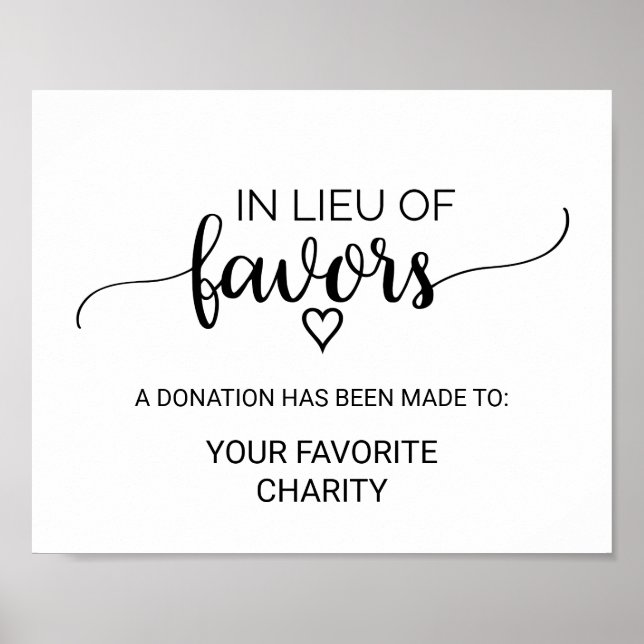 Affiche Calligraphie Noire Simple En Lieu Et Place Des Fav (Devant)