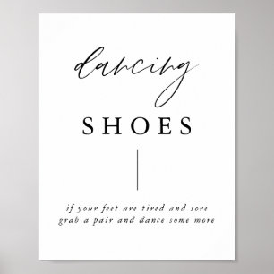 Affiche Calligraphie rustique Élégante Mariage Chaussures