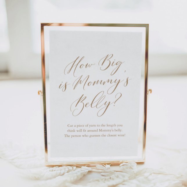 Affiche Calligraphie simple Quelle est la taille du jeu du (Créateur téléchargé)