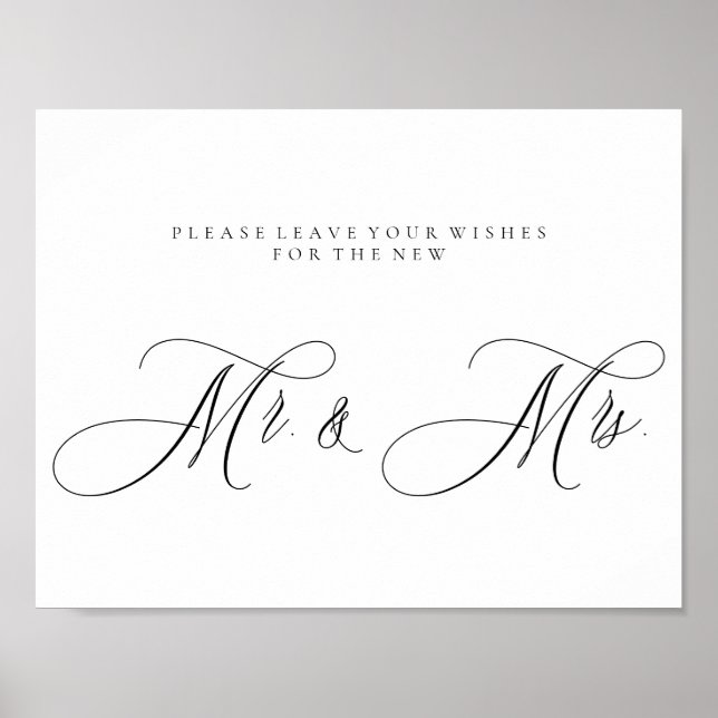 Affiche Calligraphie Simple Signature Mr Mme (Devant)