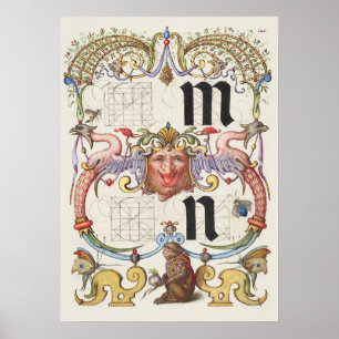 Affiche Calligraphie vintage