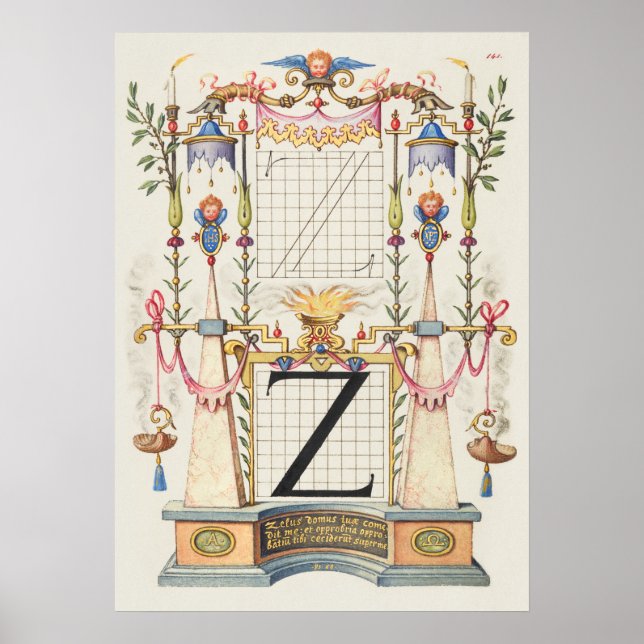 Affiche Calligraphie vintage (Devant)