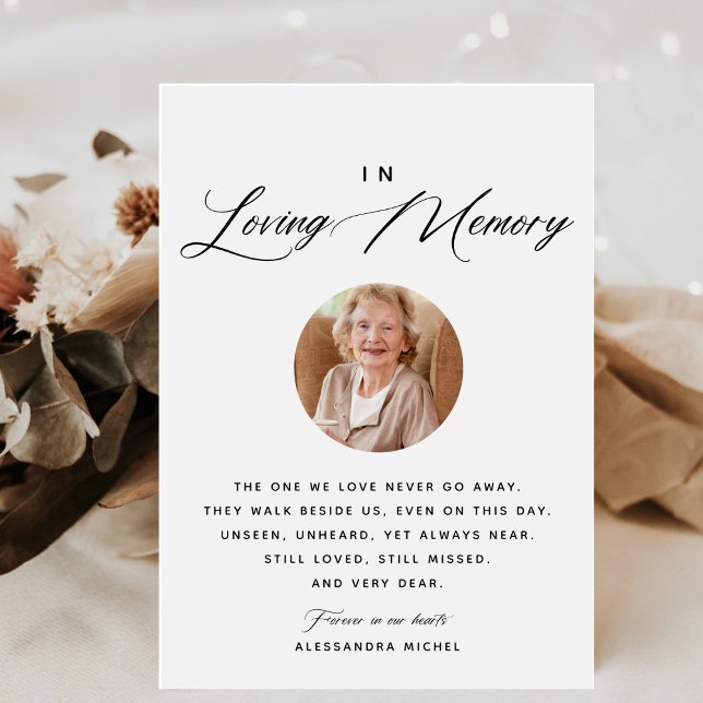 Affiche Calligraphy Photo In Love Memory Mariage Sign (Créateur téléchargé)