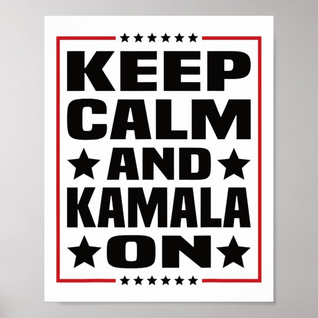 Affiche Calm Et Kamala Sur Kamala Harris 2024 Pour Préside (Devant)
