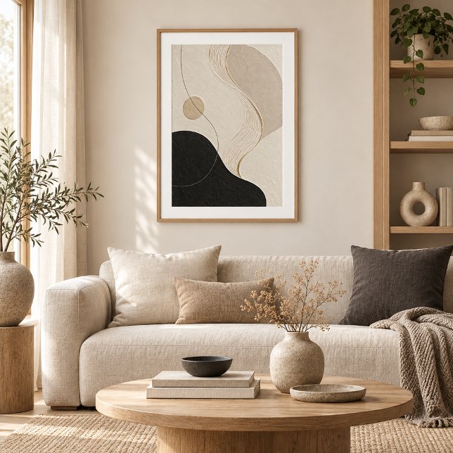 Affiche Calm Orbit | Minimal Abstract Plaster Art Print (Créateur téléchargé)