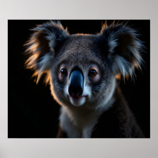 Affiche Calmant Koala Gardien – Portrait Cinématique de Nu