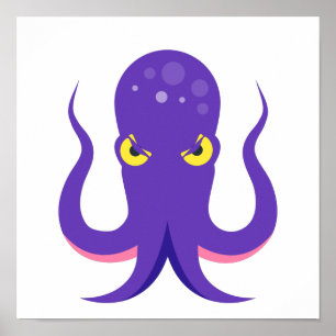 Affiche Calmar pourpre d'Octopus