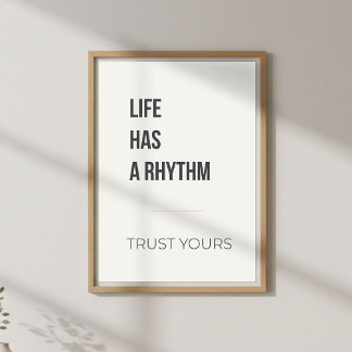 Affiche Calme Mentalité Décor Minimaliste. Citation Musica