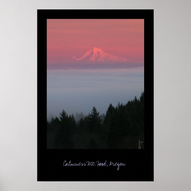 Affiche Calme, Mt Hood, Oregon (Devant)