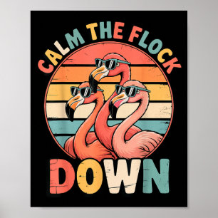 Affiche Calmer la volée de flamants roses