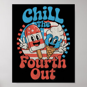 Affiche Calmez le quatrième drôle 4 juillet patriotique U
