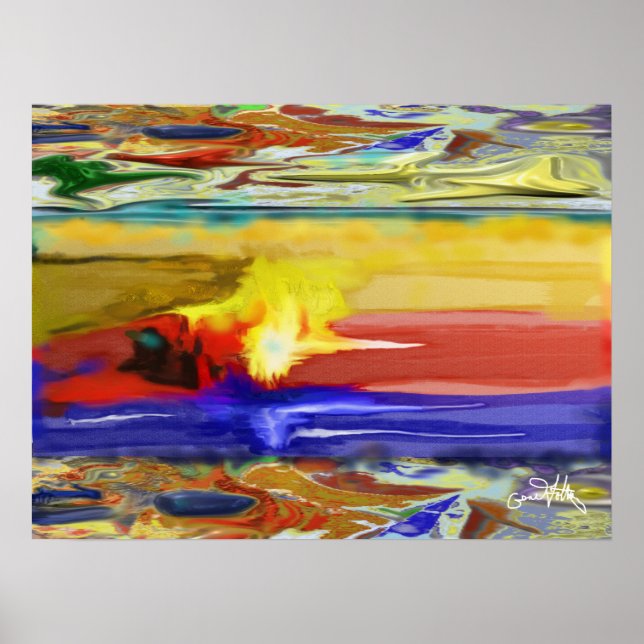 Affiche Calques dans le monde Abstrait (Devant)