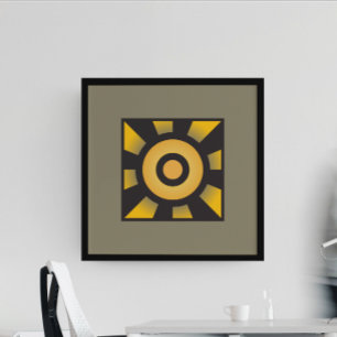 Affiche Calques géométriques : Cercles et lignes minimalis