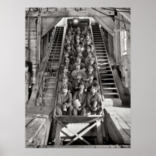 Affiche Calumet Copper Mines Michigan Circa 1905