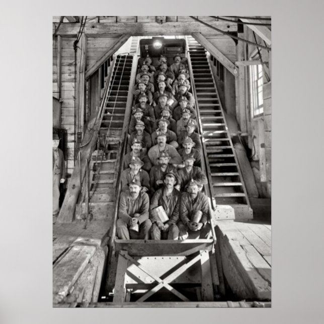 Affiche Calumet Copper Mines Michigan Circa 1905 (Devant)