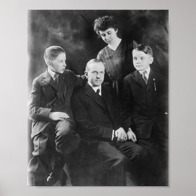 Affiche Calvin Coolidge et famille (Devant)