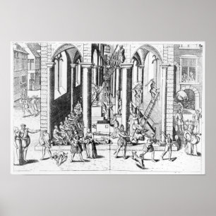 Affiche Calvinistes détruisant des statues