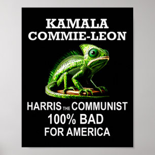 Affiche Camarade Kamala Commie Leon Commieleon Communiste 