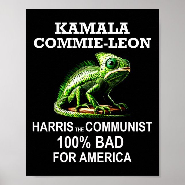 Affiche Camarade Kamala Commie Leon Commieleon Communiste  (Devant)