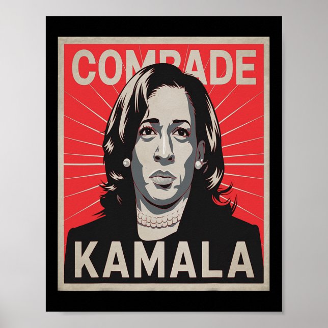 Affiche Camarade Kamala Shirt Drôle Porte Perle Politique (Devant)
