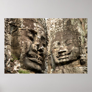 Affiche Cambodge, Angkor Wat. Angkor Thom, Bayon