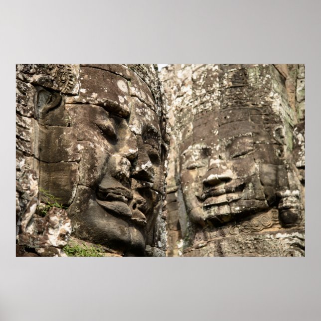 Affiche Cambodge, Angkor Wat. Angkor Thom, Bayon (Devant)
