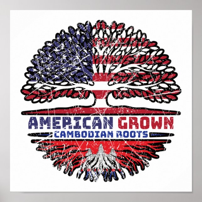 Affiche Cambodge Cambodge États-Unis Amérique États-Unis (Devant)