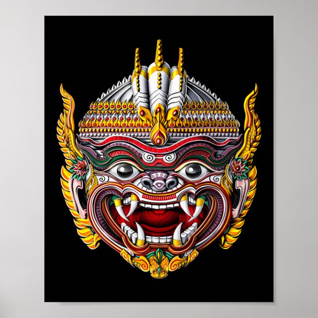 Affiche Cambodgien Khmer Hanuman Reamker Danse traditionne (Devant)
