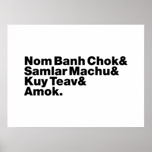 Affiche Cambodian / Khmer Street Food